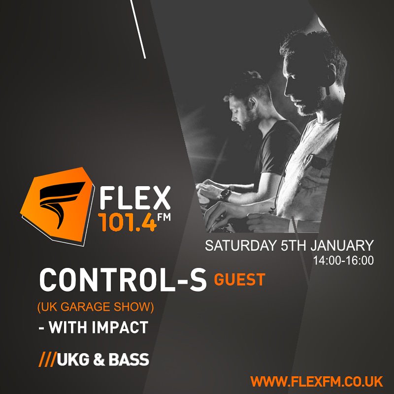ImpactUKG's tweet photo. Control-S in the building this Saturday!

Looking forward to catching up with these guys this week, what a great way to kick off the 1st show of 2019

2-4pm #FLEXFMUK #UKGaragewithimpact 🐟
📻 101.4 FM &amp; Online 💻

#UKGarageShow https://t.co/pLEhCB46dQ