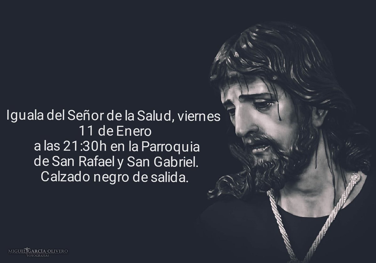 hdadsanrafael's tweet photo. Próximo viernes igualá del Señor de la Salud a las 21:30 horas en nuestra parroquia. https://t.co/FxFZvfCDBt