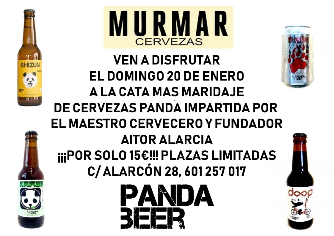Primera cata del año: #PANDABEER en <a href="/CMurmar/">Cervezas MURMAR</a> , por supuesto en #Valdemoro
