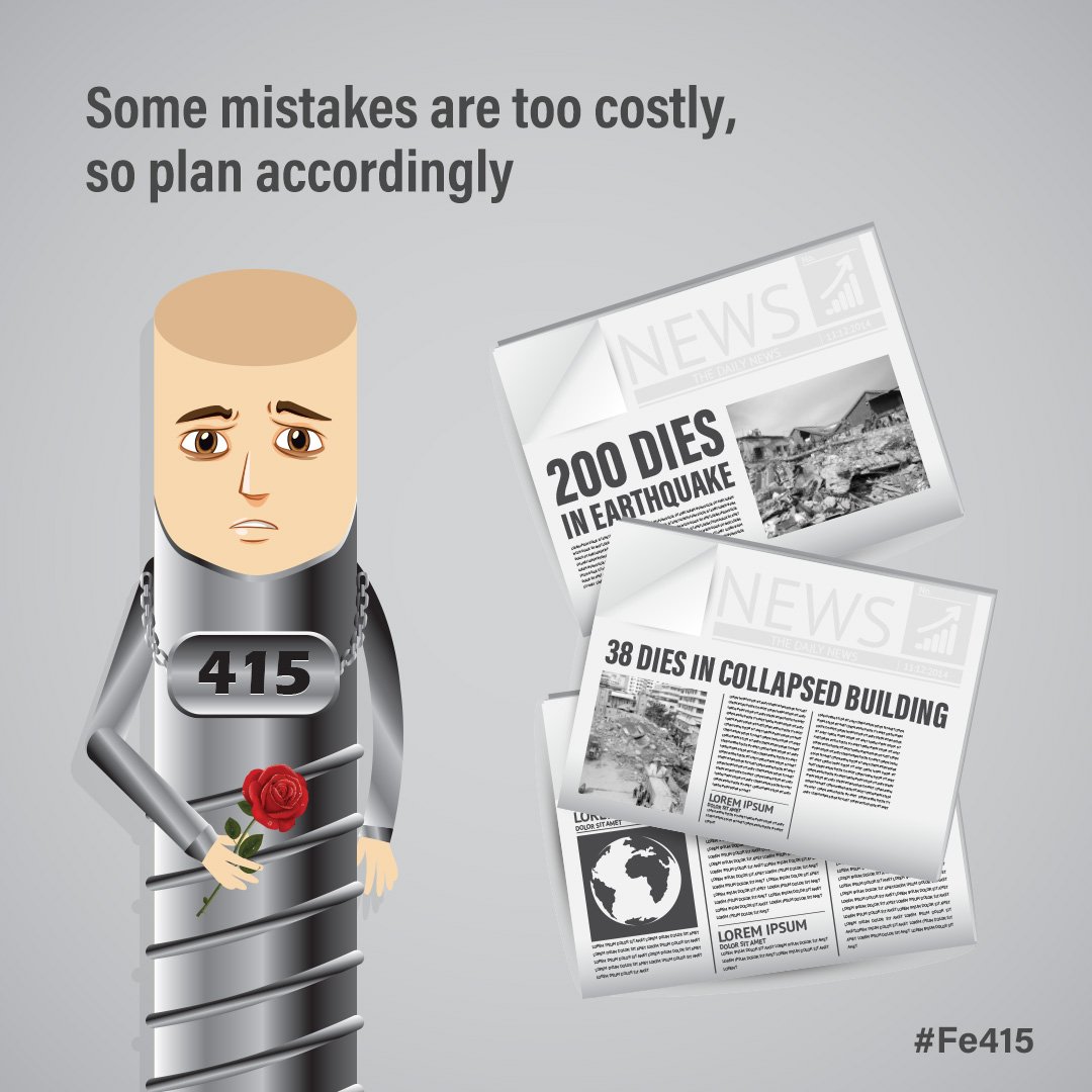 fe415steel's tweet photo. Some Mistakes are too costly to learn from experience. Plan to withstand #disastermanagement #construction #steel #tmt #fe415 #rightsteel - https://t.co/9vGtk8SryL https://t.co/5tO9MhE8L9
