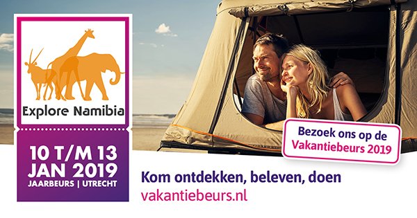 Explore Namibia/Botswana is aanwezig tijdens de Vakantiebeurs in Utrecht (10-13 januari). Iedereen die geïnteresseerd is in een self-drive avontuur in Namibië en/of Botswana is van harte welkom bij onze stand (Hal 12 Stand nummer D058) om uw persoonlijke reiswensen te bespreken.