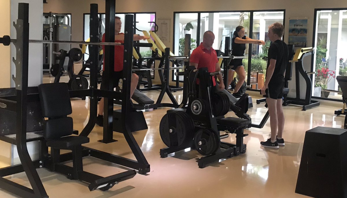 SwimWales's tweet photo. It’s not all on poolside or in the water...work continuing in the gym for Elite @thanyapura https://t.co/72LRhoOBgc