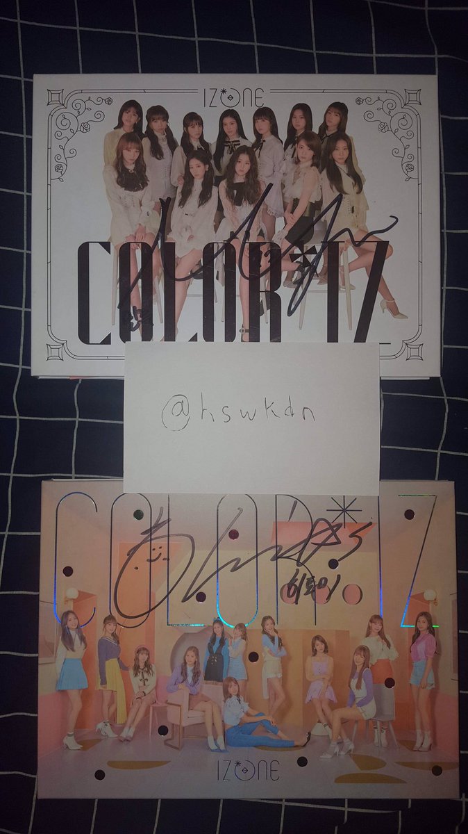 WTT want to trade izone signed albums!! USA only please! 

have: minju (rose) &amp; hitomi (color) 
want: sakura (any) &amp; wonyoung (any) 
<a href="/izonetrading/">IZ*ONE trading</a> @izonetrade @girlgrouptrade