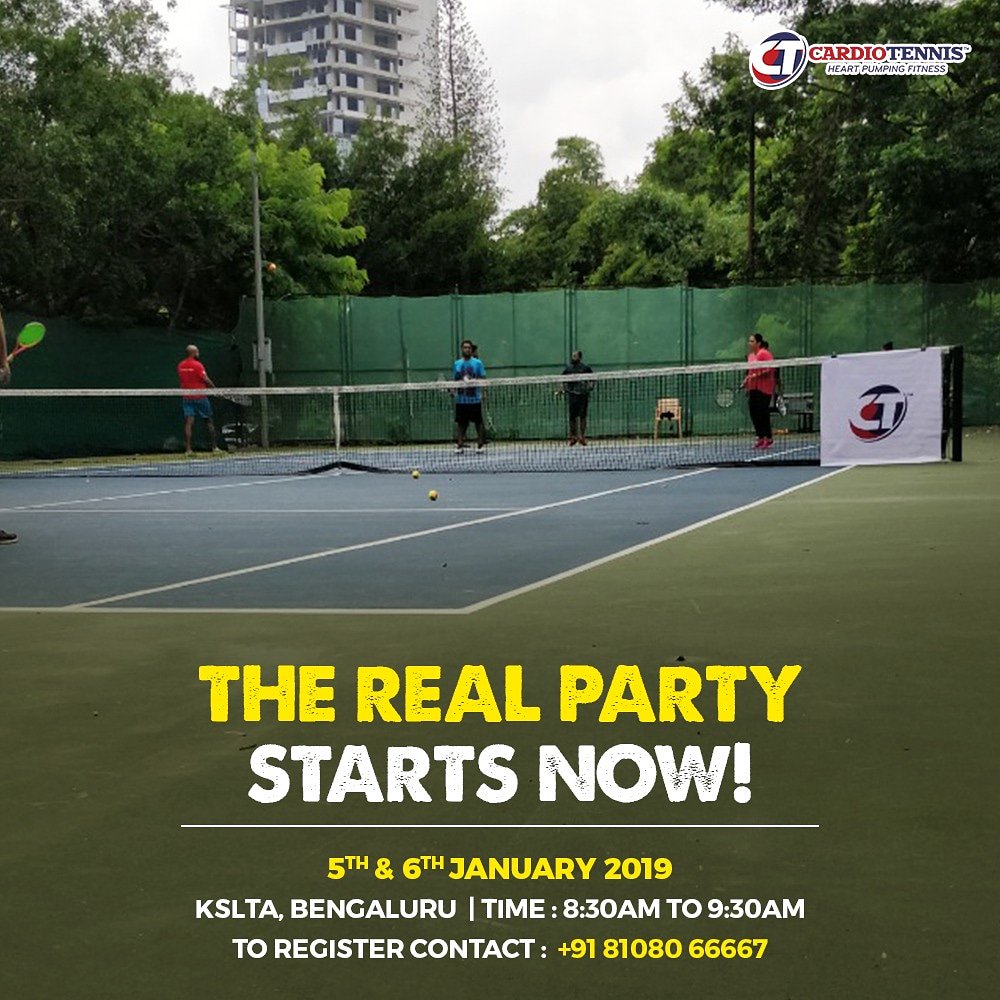 Be a part of our first Cardio Tennis session of 2019 and start your year on a Fit note 💪

To register contact: 81080 66667

#PartyOnTheCourt #GetFitTheFunway