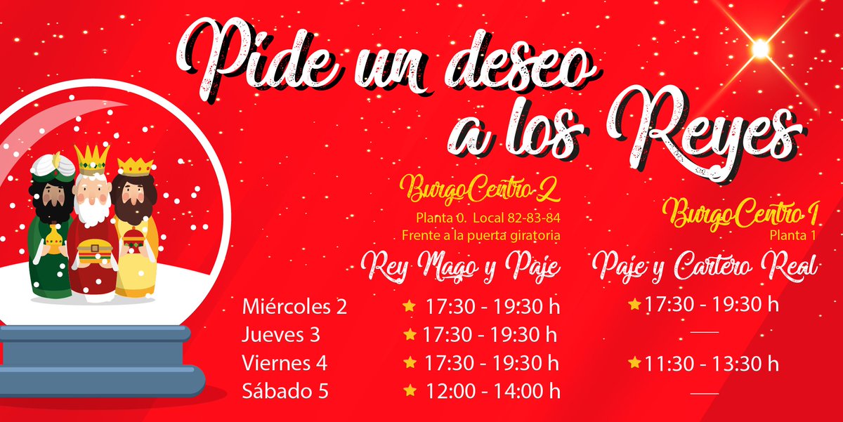 burgocentrocc's tweet image. 🎁 Por la mañana en #BCI y por la tarde en #BCII, no hay excusa para no venir a ver a los #ReyesMagos a #BurgoCentro #LasRozas 🎁