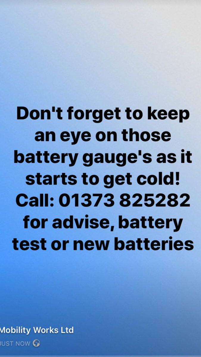 Little note on #batterycharging #scooters #powerchairs <a href="/MobilityLtd/">Mobility Works Ltd</a>