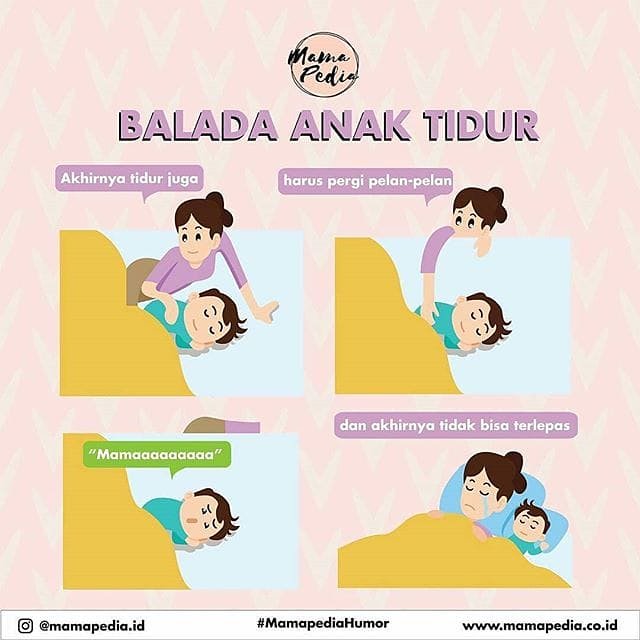 Emg bener yak mom ? fakta dilapangan ikutan bobok manis pas anak bobo haha