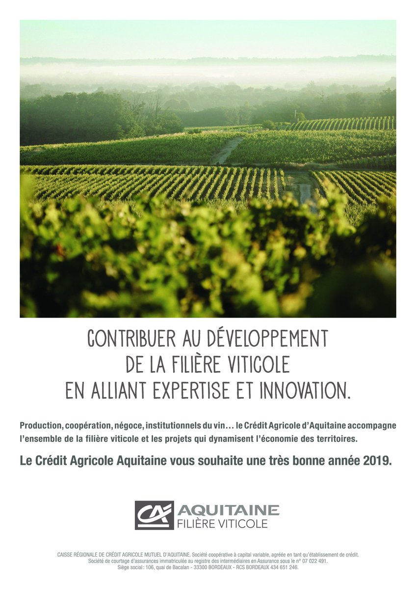 La Crédit Agricole d'Aquitaine vous souhaite une très bonne année 2019 !