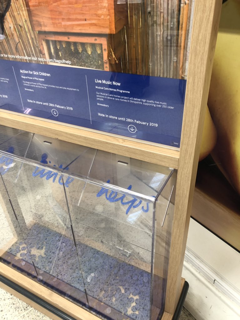 Vote for <a href="/LiveMusicNowUK/">Live Music Now</a> at all 3 #shrewsbury stores #bagsofhelp all Jan &amp; Feb to help bring brilliant musicians to our care homes