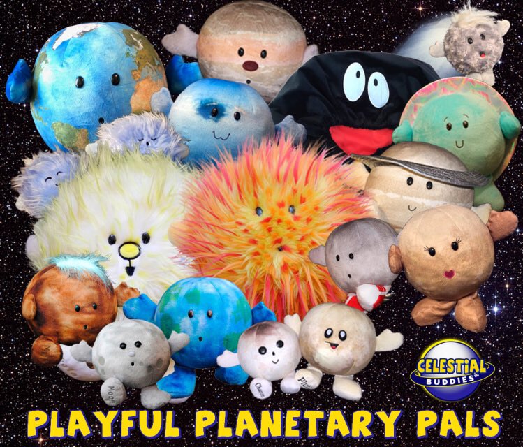 startorialist's tweet photo. We will have plush planetary pals @CelestialBuddy at the #BOOTHtique! Comet was the most popular at #DPS18 and Pluto+Charon at #AGU18, what will it be at #AAS233?!?! https://t.co/favnNBbXrz