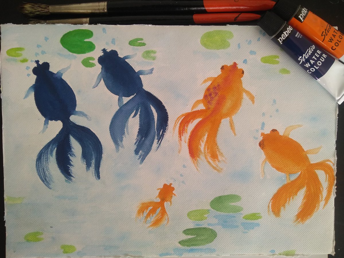 Goldfishes in a pond!!
.
.
#goldfish #watercolorpainting #watercolor_art #watercolor #watercolorartists #watercolorart #watercoloring #paintingcommunity #inspiringwatercolors #inspiring_watercolors #watercolorartistsofinstagram #watercolorart #artmakesmehappy🎨  #artronartworks