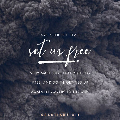 BCOG_Indokee's tweet photo. Galatians 5:1
Stand fast therefore in the liberty by which Christ has made us free, and do not be entangled again with a yoke of bondage. #VOTD https://t.co/Ckbf2NVgcO