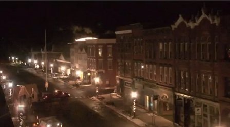 TheRealeDeal's tweet photo. Just watched Santa's house being moved down Main St in Cooperstown. #breakingnews #byesanta https://t.co/50T5lZwOuM