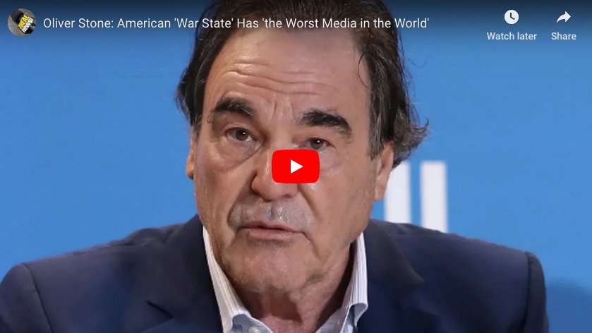 "Oliver Stone: American ‘War State’ Has ‘the Worst Media in the World’" - <a href="/TheRealNews/">The Real News</a> 
bit.ly/2A1h8hO