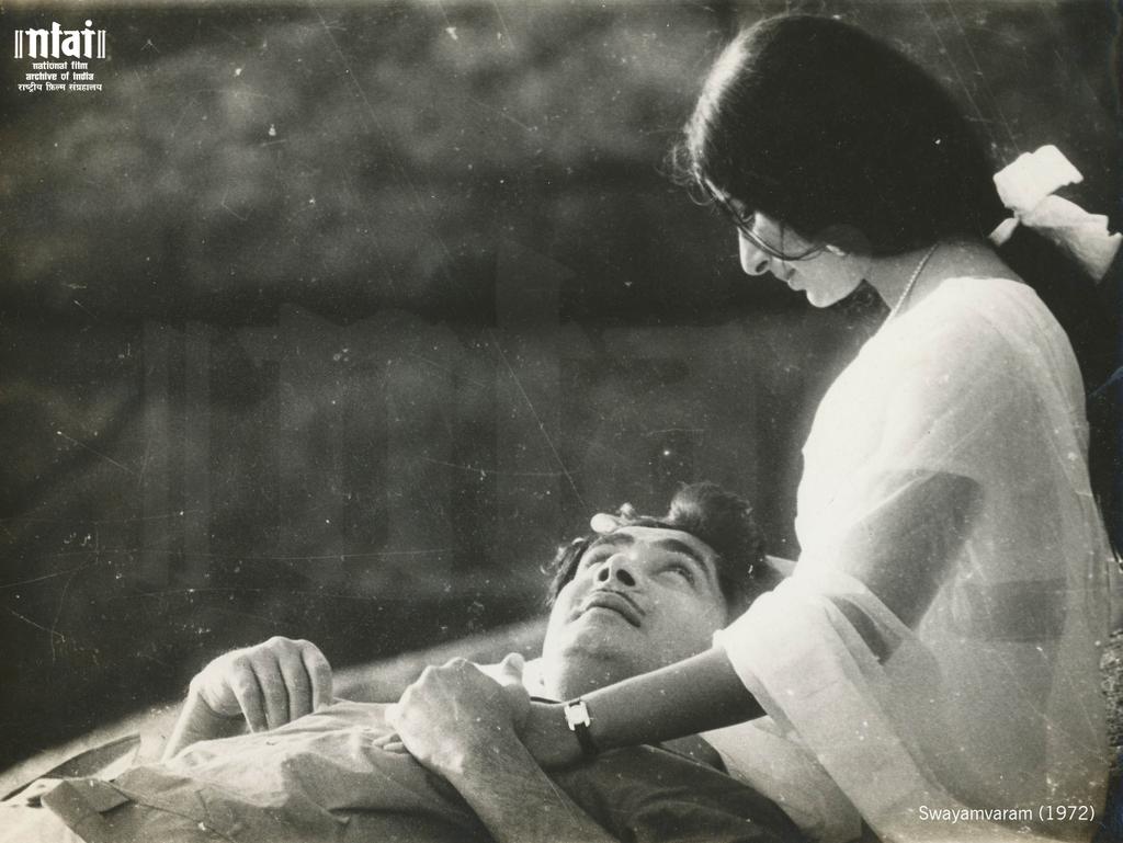 NFAIOfficial's tweet photo. #AdoorGopalakrishnan made his directorial debut with #Swayamvaram (1972). A landmark film in #Malayalam new wave cinema movement presents a conflict between individual and society through the tale of two young lovers, played by #Sharada and #Madhu. 

#BeginningOfLegends https://t.co/X9AEA3gX9t