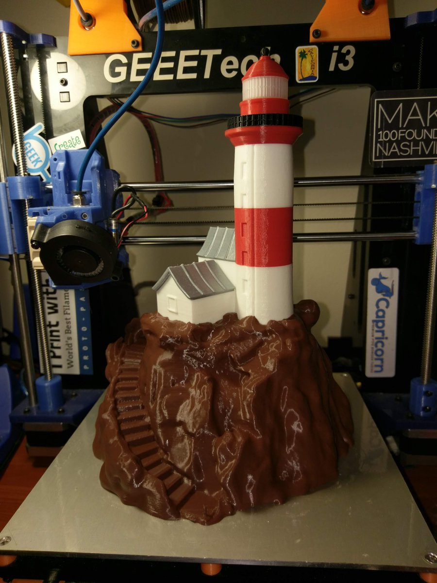 JefeGlancy's tweet photo. It's a few months late; but my #Communityprintoff02 entry is finally complete. (Model: https://t.co/PLaqrdQaI1)
Wasted nearly a kg of brown before finding that the culprit of X/Y axis missing steps were the Chinese A4988 driver modules.
#CPO02 https://t.co/X15nT0Cjel
