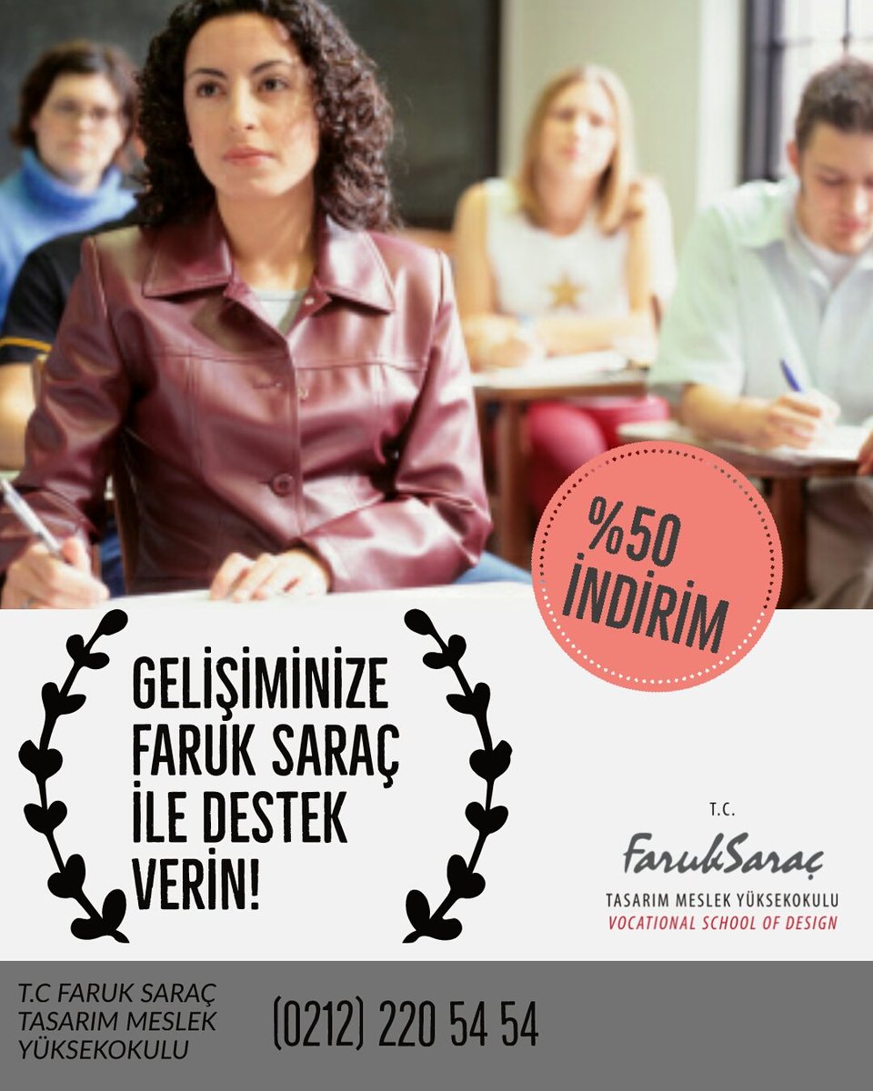Bu fırsatı kaçırma! Okulumuza kayıt yaptıracak her öğrenci velisine, okulumuzda verilen dönemlik kurslardan %50 indirim ile yararlanma hakkı tanıyoruz. Hadi sen de gel, gelişimini bizimle destekle!