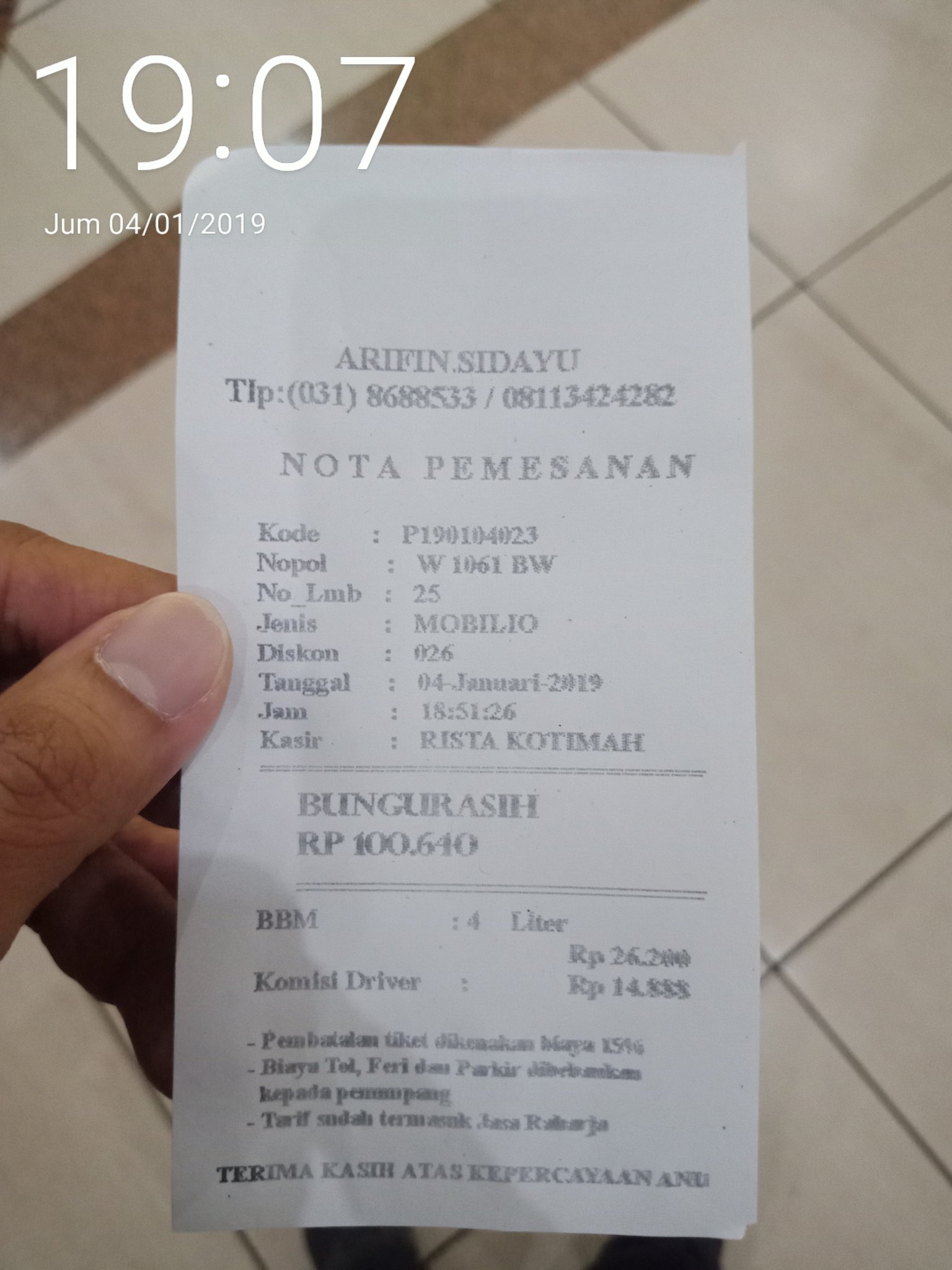 Ferdian Ali Rahman on Twitter: "@e100ss brapa sebenernya tarif terminal