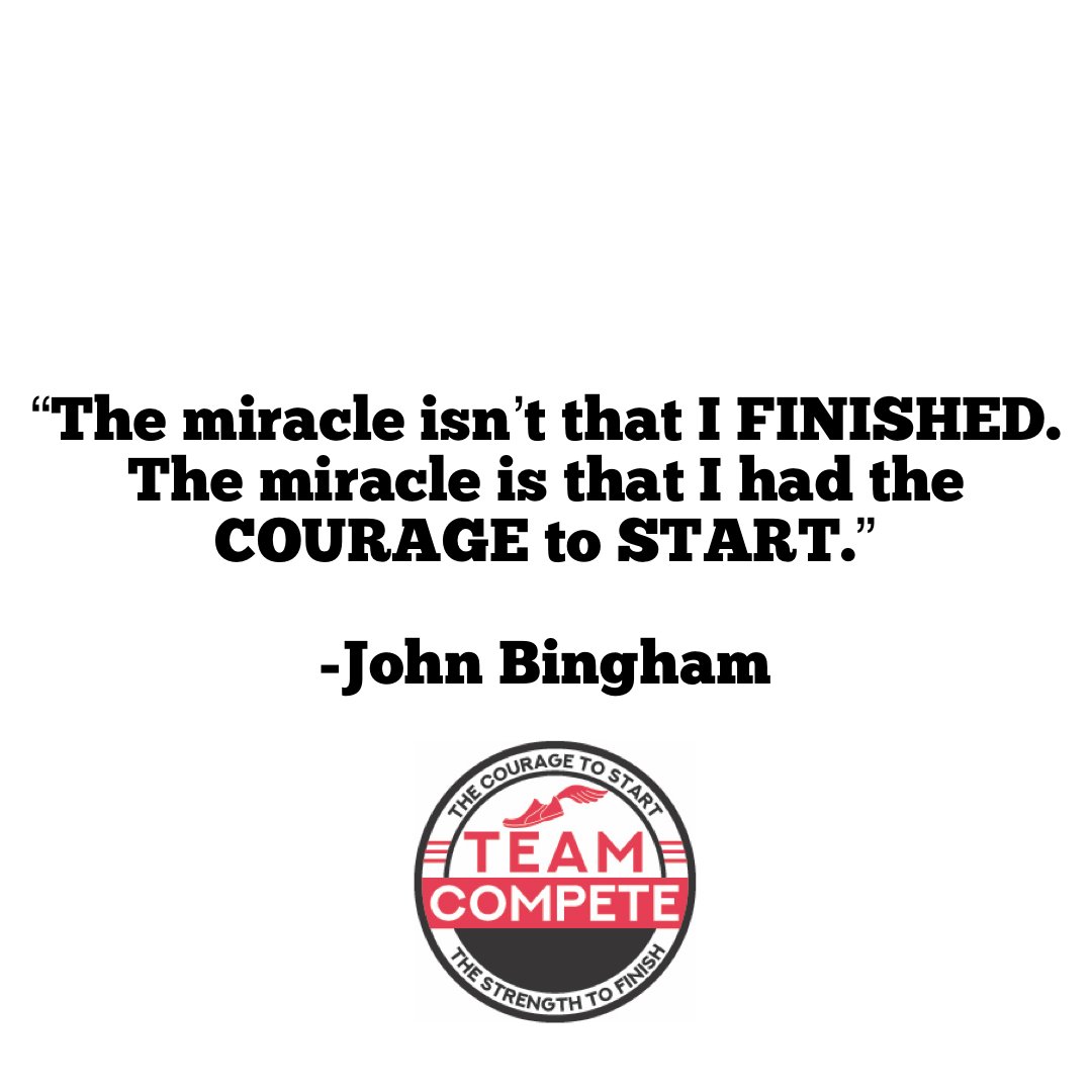 CompeteTeam's tweet image. 'The Courage to Start.  The Strength to Finish.'  It isn't just our tagline, it's something our runners put into action with every mile they run.  Join us and find your courage!  Link in profile.   #teamcompete