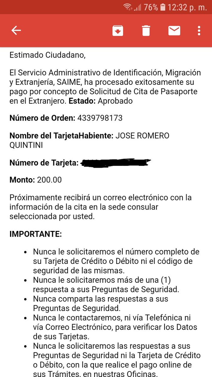 JDaniel_Romero's tweet photo. @somosredsaime @RedsocialSAIME POR FAVOR AYUDA PARA DAR LA CITA DE PASAPORTE NUEVO.  he escrito directorgeneral@saime.gob.ve y me REBOTA.
Desde 20 de Octubre de 2018 hice solicitud para PASAPORTE NUEVO desde Chile.
JOSE DANIEL ROMERO QUINTINI. 
CI 20.109.186
jdromeroq@gmail.com https://t.co/SIKWTusffc