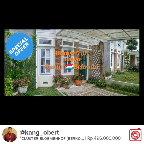 Mr_Properti's tweet photo. Selling *ᴄʟᴜsᴛᴇʀ ʙʟᴏᴇᴍᴇɴʜᴏғ (ʙᴇʀᴋᴏɴsᴇ... Rp 496,000,000 https://t.co/zlgH3LpAjX #carousell @carousell_id https://t.co/kA3z7iAFvc