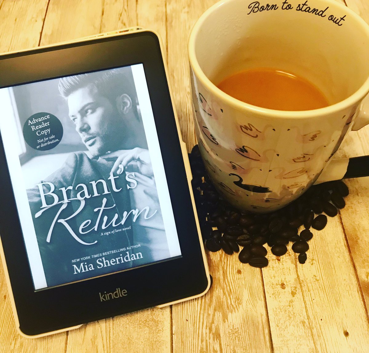 korrieskorner's tweet photo. Unicorn author alert! So excited to be diving into this one today! I love all things @MSheridanAuthor 💜 In just 4 more days you can get this beauty on your kindle. Good morning book world! #bookworld #advancedreaderscopy #brantsreturn #comingsoon #asignoflovenovel ♥️☕️📖 https://t.co/YCQbleevM5
