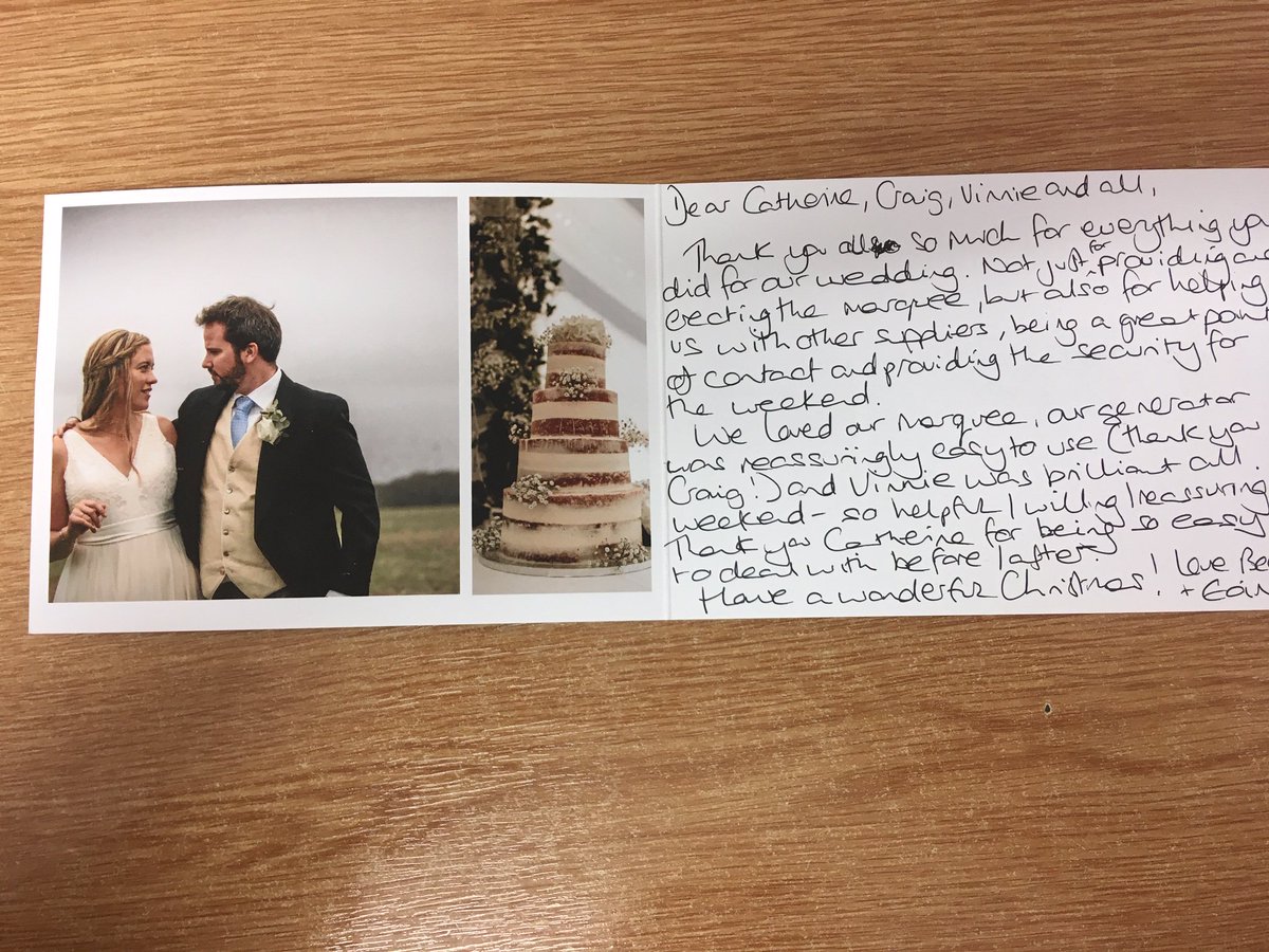 A lovely Thank You card sent in from one of our client's! :) #thankyoucard #absolutecanvas #wedding
