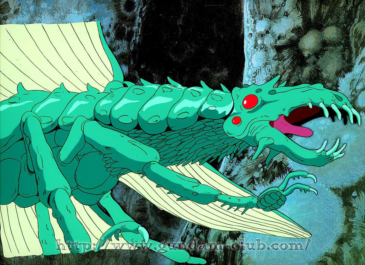 青空 風の谷のナウシカ 腐海に棲む蟲たちはどれも魅力的な姿をしているので好き 大王ヤンマやウシアブに巨大なヘビケラ T Co Kyagljen6x Twitter