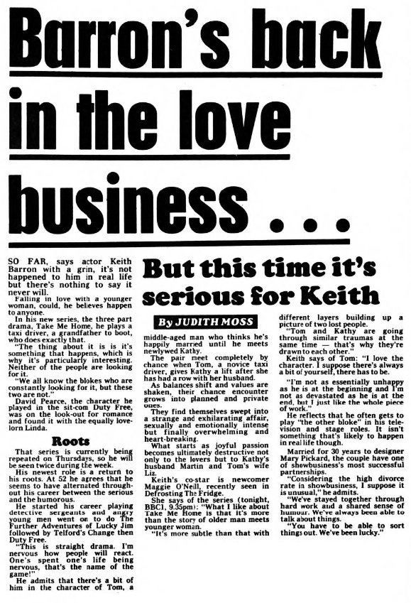 Released by <a href="/SimplyMediaTV/">Simply Media</a> on 21/1/19 - Take Me Home by Tony Marchant, starring Keith Barron, Maggie O'Neill and Annette Crosbie,