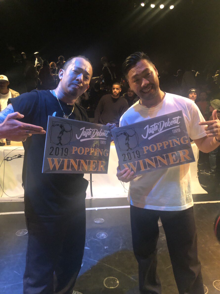 FINEPLAY_MEDIA's tweet photo. Juste Debout Tokyo 2019 winner!!!
/POPPING: Co-thkoo/HIPHOP:Yass&Yusei /LOCKING: ROADDOGGZ /HOUSE:KENTA+HANA/
congratulations🏆🏆🏆 #justedebout #jd #JusteDeboutTokyo #JusteDebout2019 #jdjapan #jdtokyo #clubcitta #ジャスデブ #川崎 #日本予選 https://t.co/B5g06ayHJM