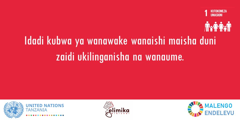 UnitedNationsTZ's tweet image. Ulimwenguni, idadi ya wanawake wapatao 122 walio na umri kati ya miaka 25 hadi 34 wanaishi katika umaskini uliokithiri ukilinganisha na uwiano wa wanaume wapatao 100 wa rika sawa. Ipo haja ya kuzidi kuipa jamii elimu ili kumkomboa mwanamke na jamii nzima | #MalengoEndelevu #UNTZ