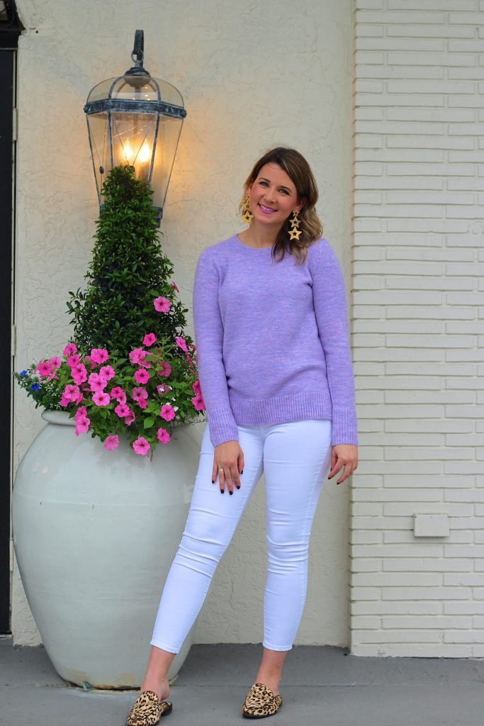 Cozy Crew-Neck Lilac Sweater shotgunsandseashells.com/2019/01/04/coz…