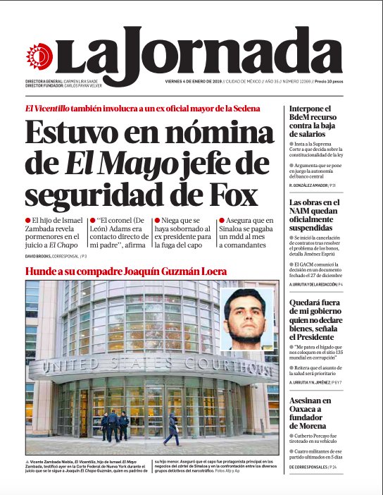 lajornadaonline's tweet photo. La portada de hoy de @LaJornada https://t.co/MrpJvWkTdf https://t.co/YUATC4v1as