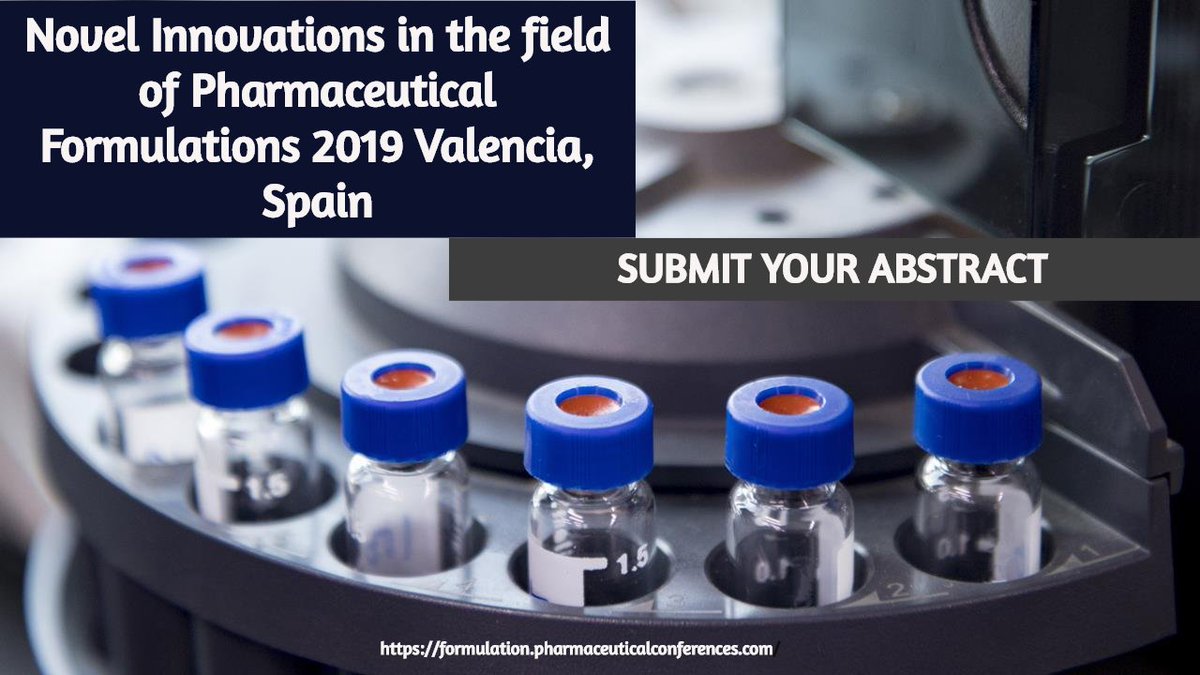 Formulations4u's tweet photo. Submit your abstract now to meet the global experts in the field of Pharmaceutical Chemistry at Valencia, Spain
To submit abstract
PS : https://t.co/a5ME8pGVF3
#register #now #drugformulations #formulations @pharmacirclellc @USCSchPharmacy @CellMedica @BREC_Solutions https://t.co/hDgvV9oRNA