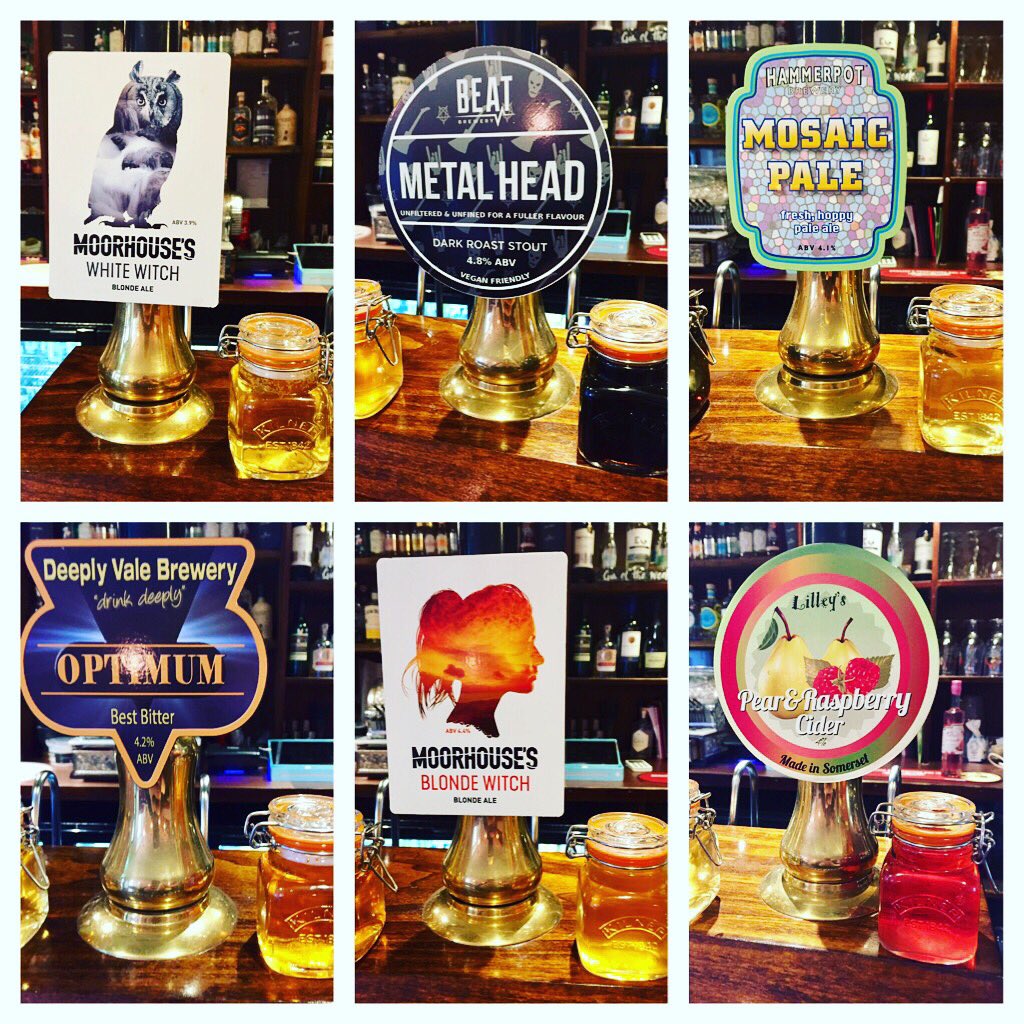 #ale #todaysselection #FridayFeeling <a href="/Moorhousesbrew/">Moorhouse's Brewery</a> <a href="/BeatAlesBrewery/">Beat Brewery</a> <a href="/HAMMERPOTBREWER/">HAMMERPOT BREWERY</a> <a href="/DeeplyVBrewery/">Deeply Vale Brewery</a> <a href="/lilleyscider/">Lilley's Cider</a>