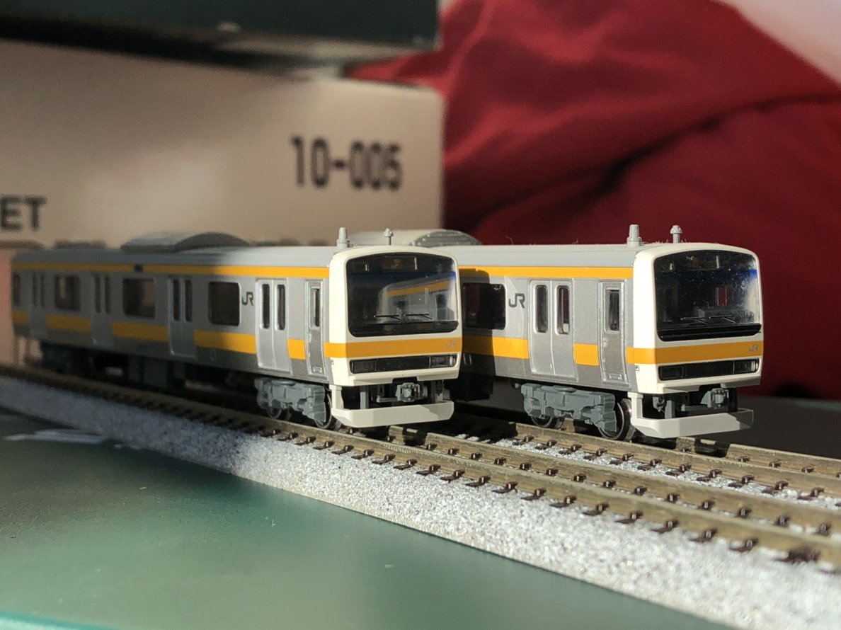 soubuse's tweet photo. 今日209系500番台ミツC512編成の鉄道模型買った
いや〜一般スカートとかまじ最高!
強化型スカートもほすぃ〜
#総武線
#C512
#鉄道模型
#209系
#209系500番台 https://t.co/btSTU2369E