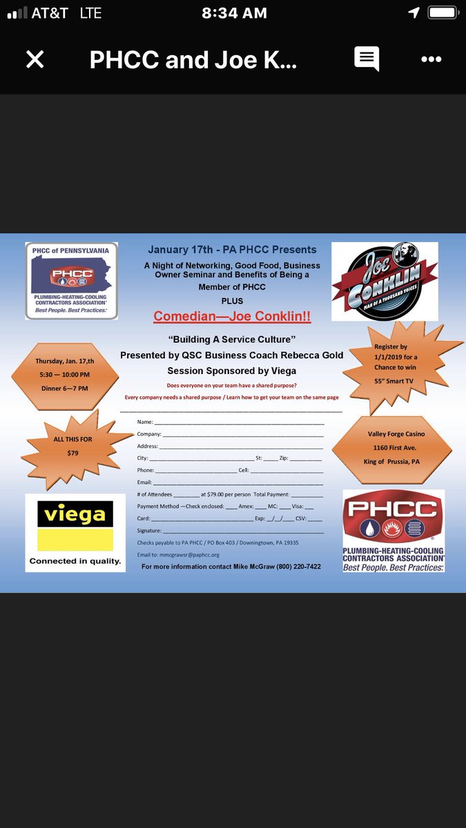 PHCCMIKE's tweet photo. Join PA PHCC for a night of Networking, Education, Entertainment and Food &amp; Beverages at Valley Forge Casino Radisson Hotel January 17th. https://t.co/OgKXjnxtBV