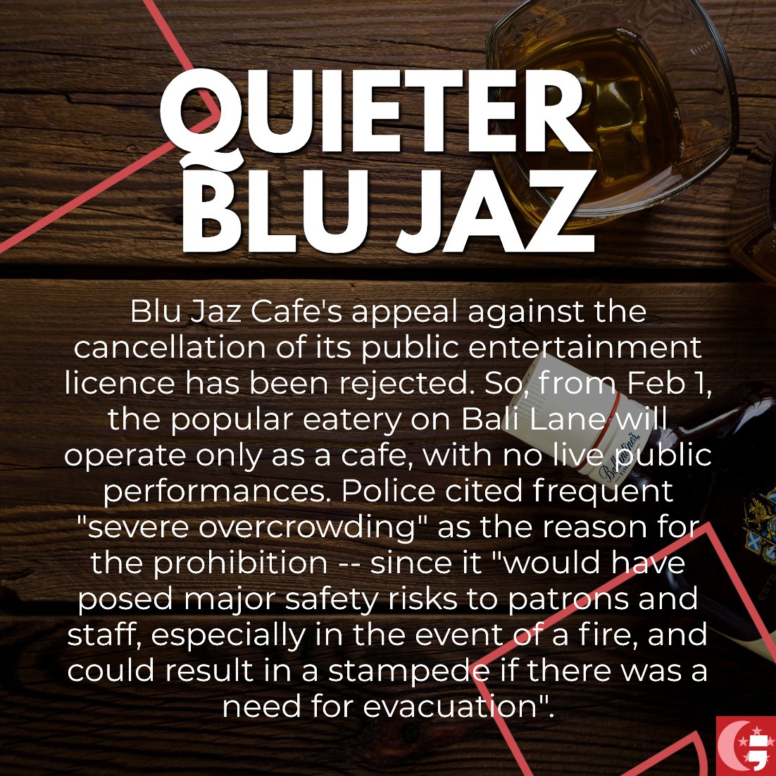 tldr_sg's tweet photo. Lots of people will miss the lively vibe of the happening party haunt which has hosted many homegrown talents for many years - #TLDRSG #TLDR #BluJaz #Singapore #SG #SGNews #InstaSG #MySingapore #ThisIsSingapore #IGSG #SGIG #SingaporeInsiders #SingaporeInsta https://t.co/DjrtPU81BV