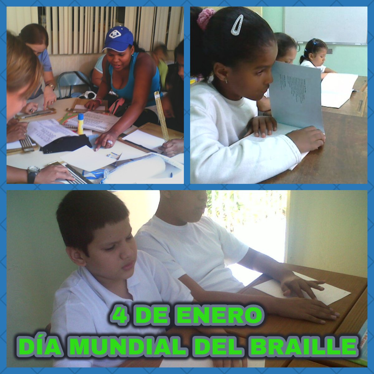 Día Mundial del Braille
El pasado 17 de diciembre la Asamblea General de las Naciones Unidas aprobó el proyecto de resolución del Día Mundial del Braille cn la finalidad de generar sensibilización especial hacia este código tan importante para las personas con discapacidad visual