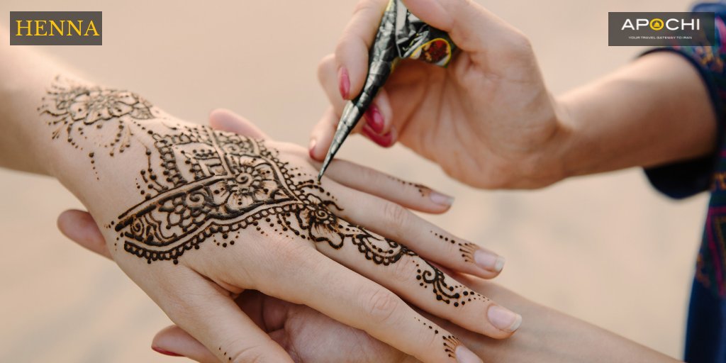 apochitravel's tweet photo. While in #Qeshm Island you can use #Henna ( #hana in Persian) designs on your skin. Unlike tattoos, Henna designs eventually disappear after a while. So,  just enjoy the beautiful herbal designs! Some artist ladies in Qeshm artfully do Henna design for you.
#ApochiCulture https://t.co/RJ2f99cPMf