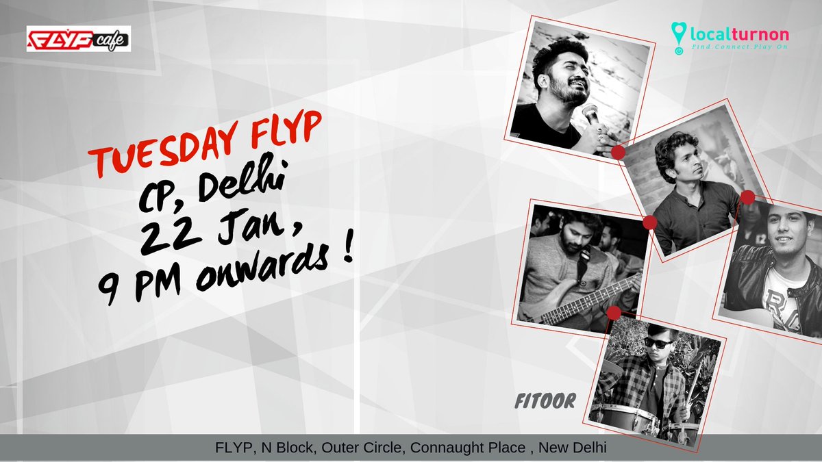 localturnon's tweet photo. #Localturnon #band #Fitoor plays their #beautiful #bolly #sufi #rock #music @ #FLYPCafe #Delhi 22Jan / Tuesday
Ek #Fitoor #Music Ka ho Jaye says #Localturnon
#Tuesday #FLYP collaboration of #localturnon #FLYPCAFE to bring best of #Music & #Musicians to U
#ltobands #localturnon https://t.co/WCTqX8OuS5