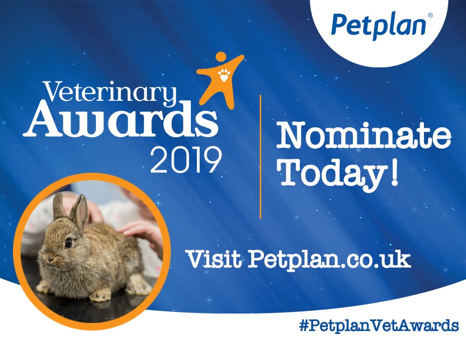Please support us if you think our practice or someone in the team deserves to win a Veterinary Award. It’s quick and easy to nominate at  petplan.co.uk/vetawards  #PetplanVetAwards