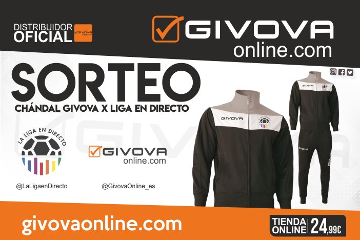 GivovaOnline_es's tweet photo. 🏆⚽ SORTEAZO, OJO AL DATO ⚽🏆
Sorteazo Chándal de @LaLigaenDirecto 

Participa: 
⚽ Seguirnos y seguir a @LaLigaenDirecto 
⚽ Compartir o RT 
⚽ Menciona a un 1 con el que veas el fútbol

Ganador/a 08/01 participando aceptas publicar tu nombre.
#GivovaXLaLigaenDirecto #Sorteo https://t.co/7E4Wd4QkST