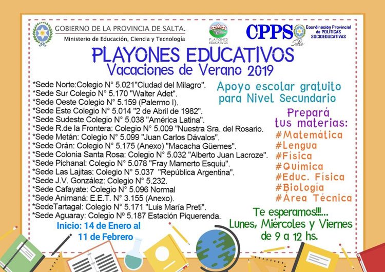 MEducacionSalta's tweet photo. Educación ofrecerá clases de apoyo y otras actividades para niños y jóvenes este verano https://t.co/ROVqydDFjf https://t.co/xwaoKmx5Rk