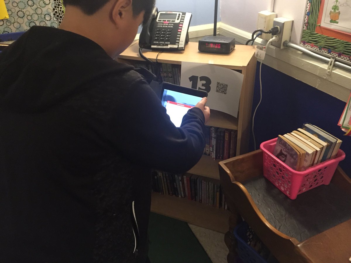 squad6_OOB's tweet photo. Amazing Race QR Code Game happening today!! Word study review! #oobschools https://t.co/9vhtHYDpnT