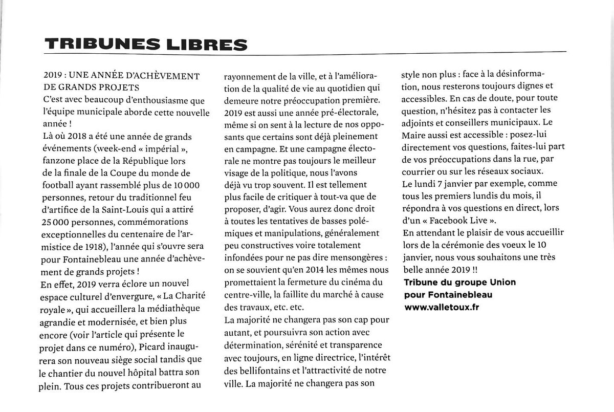 Qu’on se le dise ! La majorité de <a href="/fredvalletoux/">Frédéric Valletoux</a> gardera le cap et poursuivra son action avec détermination et enthousiasme au profit des Bellifontains ! #ongardelecap👊🏼 #Fontainebleau #engagement #valletoux