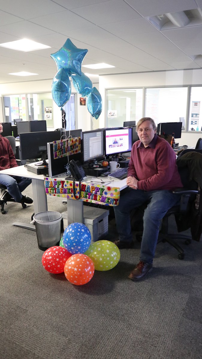 xnleisure's tweet photo. So long and thanks for all the code. Last working day for one of our long serving software developers, Chris Sidney. He will be sadly missed by everyone at @xnleisure and we wish him all the very best for the future #happyretirement #manypresents #keepintouch #happytravels https://t.co/4YONV8gGHT