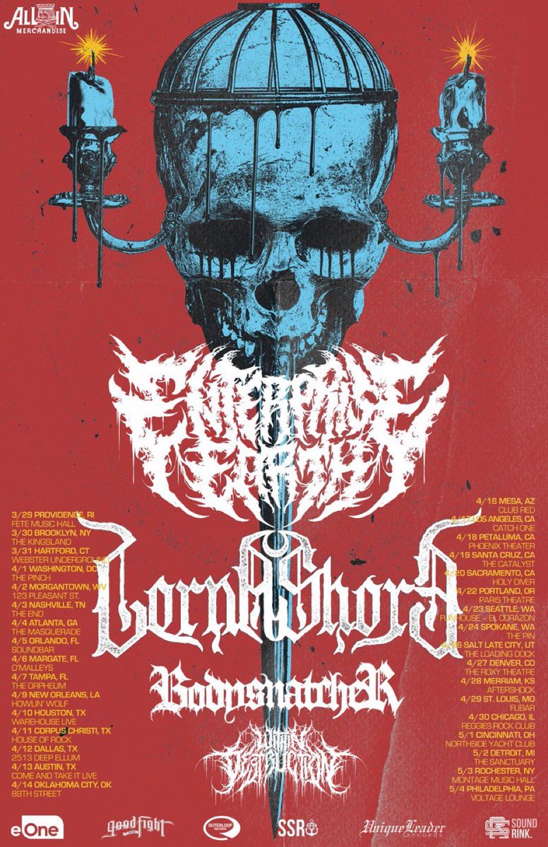 Enterprise Earth ⚔️ @LornaShore 
Co Headliner / Dual Album Release 
Support - @bodysnatcherfl / @withindestruction 
Spring - USA

Ticket links and VIP packages available at:
enterpriseearthband.com

You will not want to miss this. See you soon.