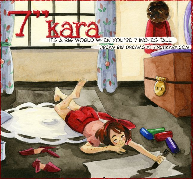 Nattosoup's tweet image. It's Friday, and that means 7" Kara updated! 7inchkara.tumblr.com/post/181712296… 

Preparing to head out into the tall grass

#webcomic #inkdropcafe #allagescomic #kidlitart