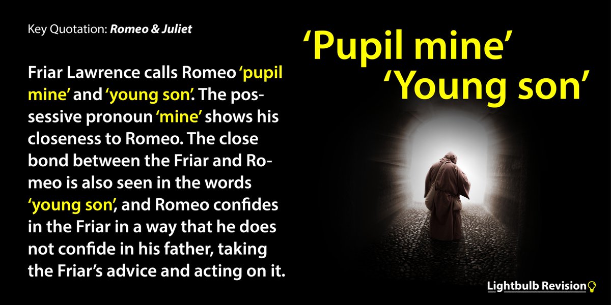 Key quotation from Romeo &amp; Juliet for GCSE revision. #TeamEnglish